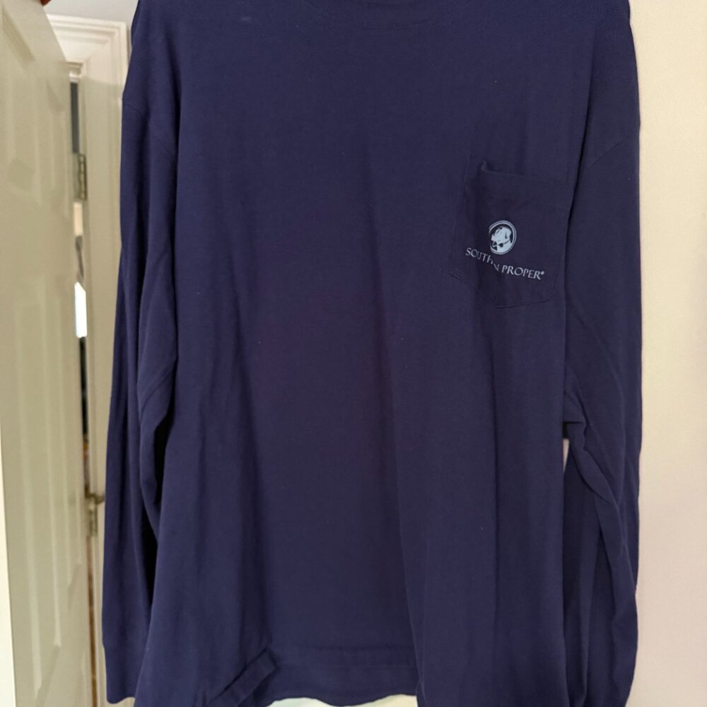 Large Southern Proper Holiday T-Shirt Long Sleeve